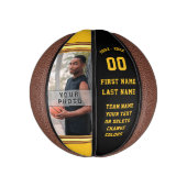 Gepersonaliseerd MINI Basketball of FULL SIZE Blac Basketbal (Verticaal)