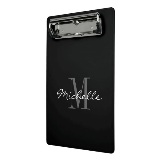 Gepersonaliseerd minikembord met elegant monogram mini klembord (Angled2)