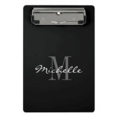 Gepersonaliseerd minikembord met elegant monogram mini klembord (Voorkant)
