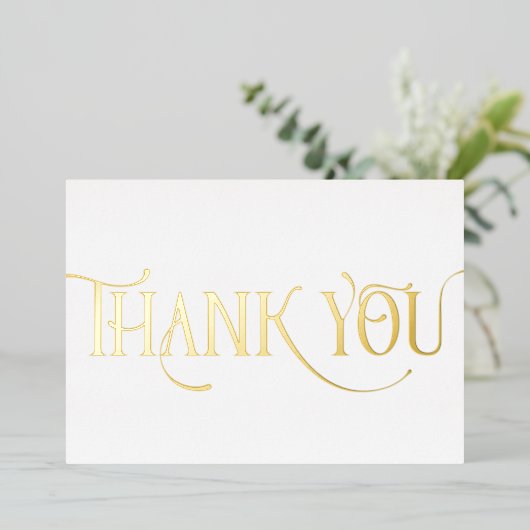 Gepersonaliseerd Minimaal modern Manuscript Wit Da Folie Feestdagenkaart (Staand Voorkant)