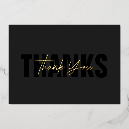 Gepersonaliseerd Minimal Modern Klassevol Zwart Be Folie Feestdagenkaart (Voorkant)