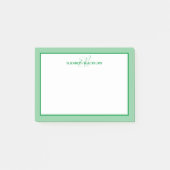 Gepersonaliseerd minimalistisch geluid van monogra post-it® notes (Voorkant)