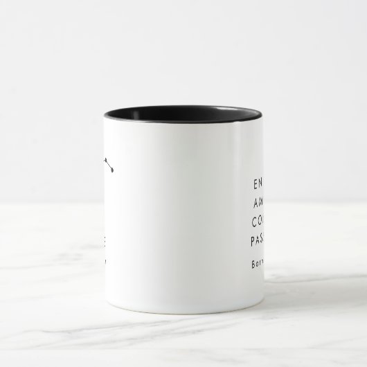 Gepersonaliseerd minimalistisch Ram sterrenbeeld Mok (Midden)