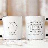 Gepersonaliseerd minimalistisch Weegschaal sterren Mok