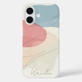 Gepersonaliseerd minimalistische pastel Abstracte Case-Mate iPhone Case (Achterkant)