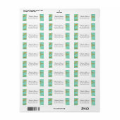 Gepersonaliseerd Mint en Gold Marble Pattern Etiket (Full Sheet)