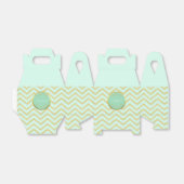 Gepersonaliseerd Mint Groen Gouden Folie Chevron P Bedankdoosjes (Uitgevouwen)