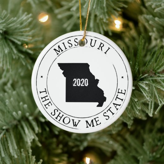 Gepersonaliseerd Missouri-Ornament Keramisch Ornament (Boom)