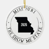 Gepersonaliseerd Missouri-Ornament Keramisch Ornament (Voorkant)