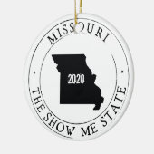 Gepersonaliseerd Missouri-Ornament Keramisch Ornament (Links)