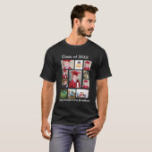 Gepersonaliseerd modern Afstuderen 11 Foto-collage T-shirt (Voorkant volledig)