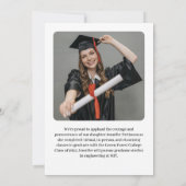 Gepersonaliseerd modern Afstuderen Aankondiging (Achterkant)