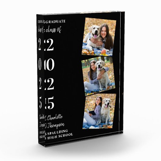 Gepersonaliseerd Modern Afstuderen Keepomwille Col Fotoblokken (Links)