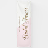 Gepersonaliseerd Modern blush roze gouden Vrijgeze Spandoek (Verticaal)