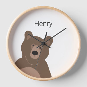 Gepersonaliseerd Modern bruin Beer, 10" 