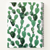 Gepersonaliseerd modern Cactus-patroon Notitieboek (Achterkant)