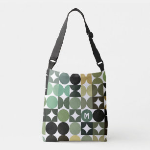 Gepersonaliseerd modern eigentijds retro kunstpatr crossbody tas