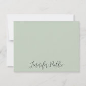 Gepersonaliseerd Modern Elegant Script Name Flat Notitiekaartje (Voorkant)