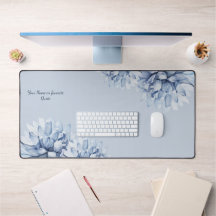 Gepersonaliseerd Modern Floral Dusty Blue