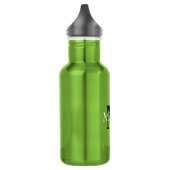 Gepersonaliseerd modern groen monogram waterfles (Links)