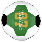 Gepersonaliseerd modern groen Voetbal (Gedraaid)