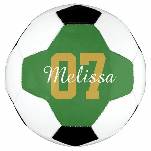 Gepersonaliseerd modern groen Voetbal (Voorkant)