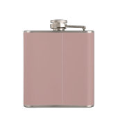 Gepersonaliseerd Modern handgeschreven script roze Heupfles (Achterkant)
