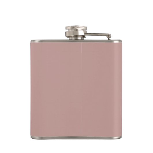 Gepersonaliseerd Modern handgeschreven script roze Heupfles (Achterkant)