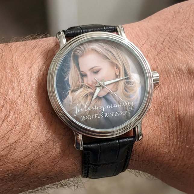 Gepersonaliseerd Modern in Loving Memory | Memoria Horloge (Creator heeft geüpload)