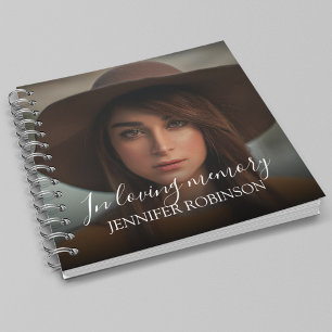 Gepersonaliseerd Modern in Loving Memory Memoria Notitieboek