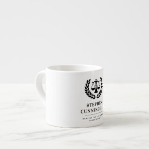 Gepersonaliseerd Modern Law School Afstuderen Espresso Kop