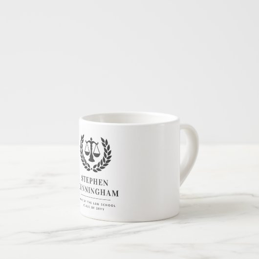 Gepersonaliseerd Modern Law School Afstuderen Espresso Kop (Voorkant rechts)