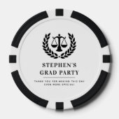 Gepersonaliseerd Modern Law School Afstuderen Poker Chips (Voorkant)