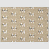 Gepersonaliseerd Modern Merry Christmas Kraft Mono Tissuepapier (Voorkant)