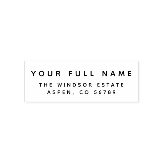 Gepersonaliseerd modern minimalistisch retouradres zelfinktende stempel (Design)