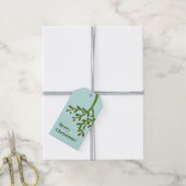 Gepersonaliseerd Modern Mistletoe Kerstmis Cadeaulabel (Met Touw)