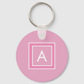 Gepersonaliseerd modern monogram sleutelhanger (Voorkant)