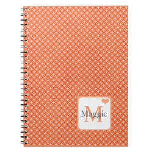 Gepersonaliseerd modern perzikontwerp notitieboek