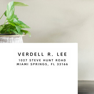 Gepersonaliseerd Modern Retour Adres Rubber Stempe Rubberstempel