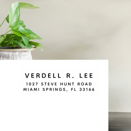 Gepersonaliseerd Modern Retour Adres Rubber Stempe Rubberstempel