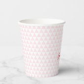 Gepersonaliseerd modern roze patroon Elegant monog Papieren Bekers (Voorkant)