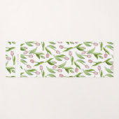 Gepersonaliseerd modern roze tulpenpatroon yogamat (Voorkant (horizontaal))
