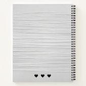 Gepersonaliseerd Modern Script Monogram Recept Notitieboek (Achterkant)