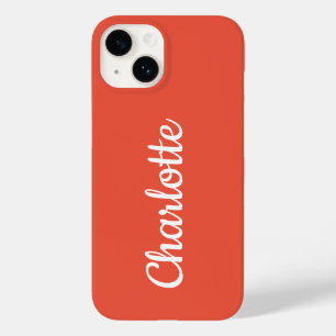Gepersonaliseerd modern Sinaasappel Case-Mate iPhone 14 Hoesje