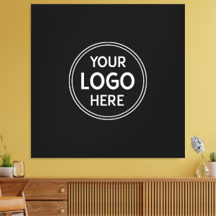 Gepersonaliseerd, modern, stijlvol, monochroom, QR Canvas Afdruk