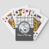 Gepersonaliseerd Modern Tartan Ice Schaats Pokerkaarten (Achterkant)