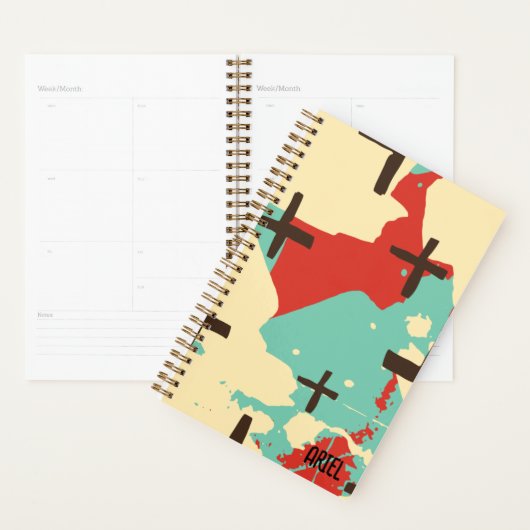 Gepersonaliseerd Modern Trendy Abstract Planner (Display)