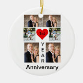 Gepersonaliseerd modern trendy Jubileum Keramisch Ornament (Voorkant)