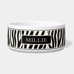 Gepersonaliseerd modern Zebra Safari Dierenpatroon Voerbakje