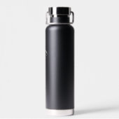 Gepersonaliseerd modern zwart waterfles (Achterkant)